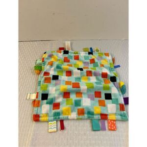 Taggies bright starts infant blanket‎ blankie teether green square replacement